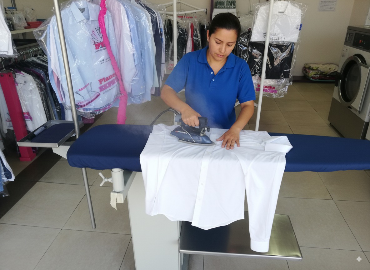 Montaje de lavandería comercial con equipos CODEMIJ